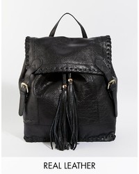 Urban Code Urbancode Leather Backpack In Vintage Style