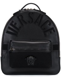 Versace Embossed Logo Backpack