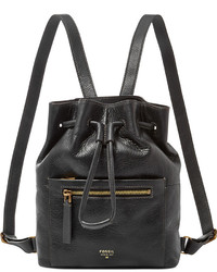 Fossil Vickery Leather Drawstring Backpack