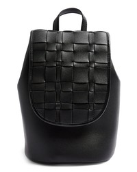 Topshop Weave Faux Leather Backpack