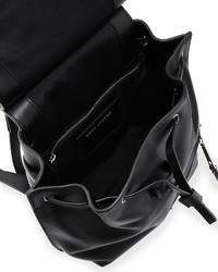 Marc Jacobs Zip Leather Flap Backpack Black
