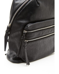 Forever 21 Zippered Faux Leather Backpack