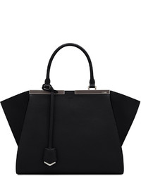 Fendi 3jours Leather Satchel Bag Black