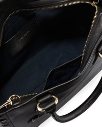 Cole Haan Addey Whipstitched Leather Satchel Bag Black