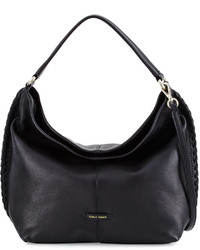 Cole Haan Addie Whipstitched Leather Hobo Bag Black