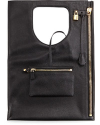 Tom Ford Alix Leather Padlock Zip Shoulder Bag