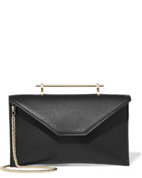 M2Malletier Annabelle Leather Shoulder Bag Black