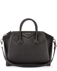 Givenchy Antigona Medium Studded Satchel Bag Black