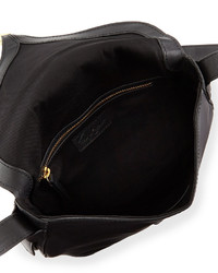 Foley + Corinna Arrow Leather Saddle Bag Black