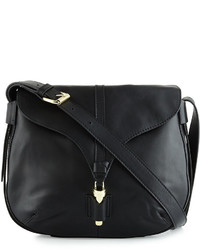 Foley + Corinna Arrow Leather Saddle Bag Black