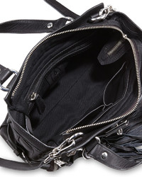 Ash Astor Leather Mini Satchel Bag Black