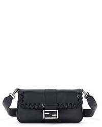 Fendi Baguette Whipstitch Leather Shoulder Bag