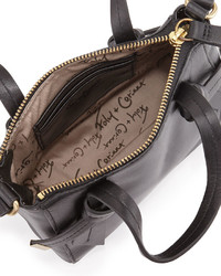 Foley + Corinna Bandeau Medium Leather Satchel Bag Black