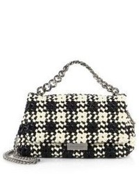 Stella McCartney Becket Small Woven Two Tone Faux Leather Shoulder Bag