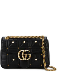 Gucci Black Borsa Gg Marmont Shoulder Bag