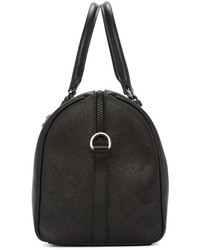Versace Black Faux Leather Duffle Bag