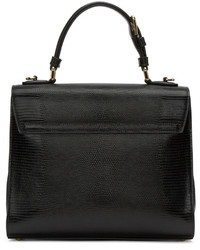 Dolce & Gabbana Black Iguana Embossed Monica Bag