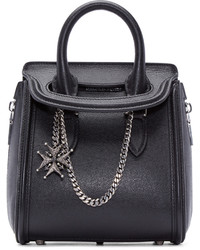 Alexander McQueen Black Jewelled Mini Heroine Duffle Bag