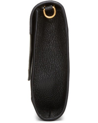 Miu Miu Black Leather Envelope Shoulder Bag