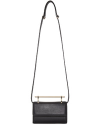 M2Malletier Black Leather Mini Fabricca Shoulder Bag