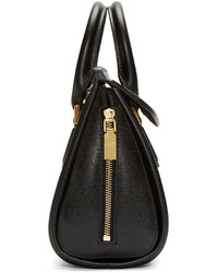 Alexander McQueen Black Leather Mini Heroine Bag