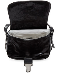MM6 MAISON MARGIELA Black Leather Shoulder Bag
