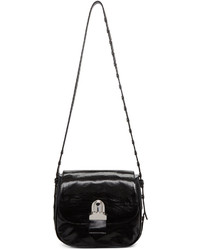 MM6 MAISON MARGIELA Black Leather Shoulder Bag