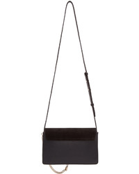 Chloé Black Leather Suede Small Faye Bag