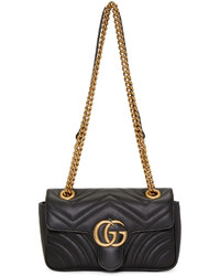 Gucci Black Mini Gg Marmont 20 Bag