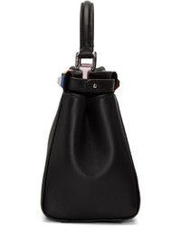 Fendi Black Mini Rainbow Peekaboo Bag