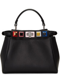 Fendi Black Mini Rainbow Peekaboo Bag