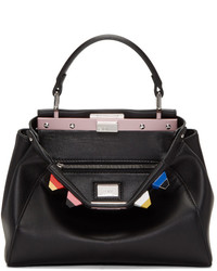 Fendi Black Mini Rainbow Peekaboo Bag