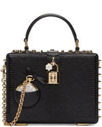 Dolce & Gabbana Black Pocket Watch Box Bag