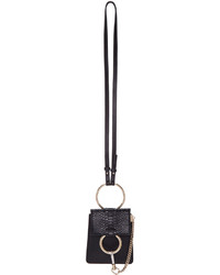 Chloé Black Python Mini Faye Bracelet Bag