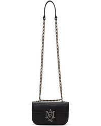 Alexander McQueen Black Small Insignia Chain Satchel