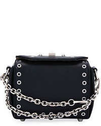 Alexander McQueen Box Bag 16 Sweet Leather Satchel Bag Black