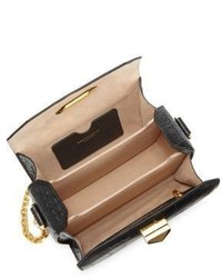 Alexander McQueen Box Bag 19 Croc Embossed Leather Satchel