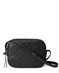 Gucci Bree Ssima Leather Disco Bag Black