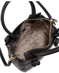 Foley + Corinna Bretta Mini Leather Satchel Bag Black