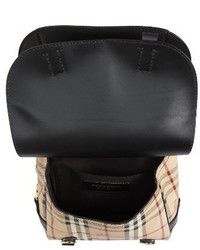 Burberry Bridle Stud Haymarket Shoulder Bag Black