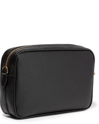 Prada Camera Textured Leather Shoulder Bag Black