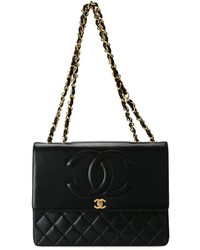 Chanel Vintage Embossed Flap Shoulder Bag