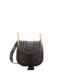 Chloé Chloe Hudson Mini Leather Shoulder Bag Black