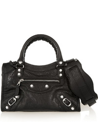 Balenciaga City Mini Textured Leather Shoulder Bag