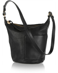 Clare Vivier Clare V Petite Jeanne Textured Leather Shoulder Bag Black