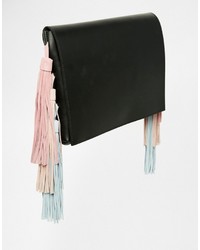 Asos Collection Premium Leather Tassel Shoulder Bag