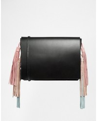 Asos Collection Premium Leather Tassel Shoulder Bag