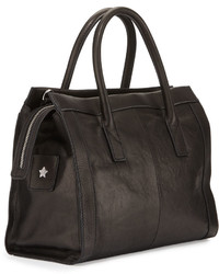 Ash Courtney Leather Satchel Bag Black