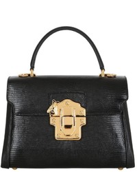Dolce & Gabbana Small Lucia Embossed Leather Bag