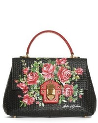 Dolce & Gabbana Dolcegabbana Lucia Leather Satchel Black